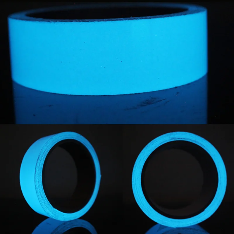 1 м x 2 мм самоклеющиеся ПЭТ светящиеся ленты полоса светится в темноте зеленый