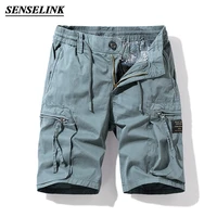 men summer solid color casual shorts classic pocket micro elastic fashion twill cotton cargo shorts big size shorts men 28 38