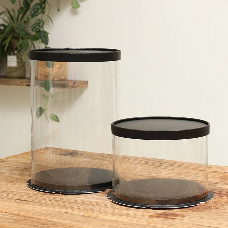 Новая модная круглая прозрачная коробка для торта 2 шт. 8 дюймов 1 яруса