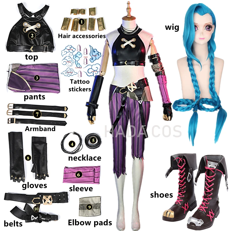 Костюм для Хэллоуина костюмы карнавала парик обувь бесплатные наклейки с