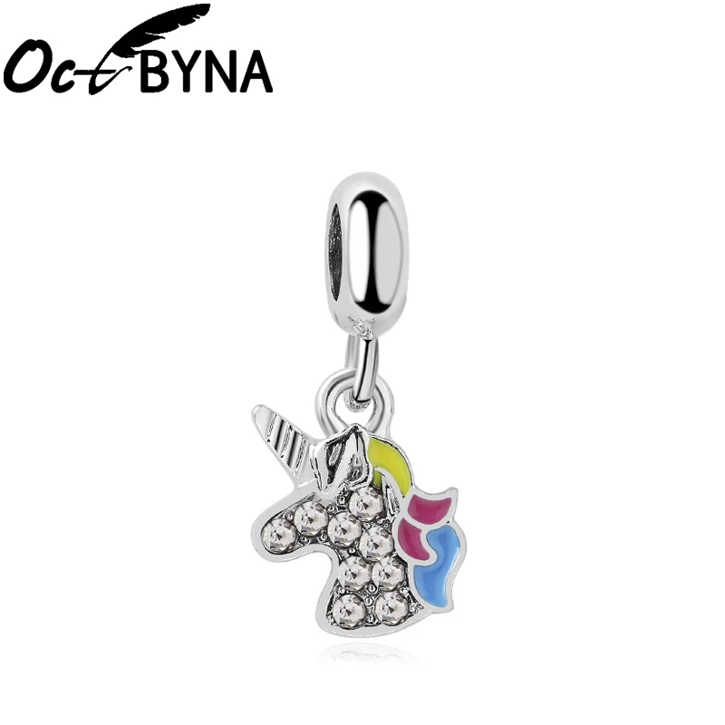 Популярная подвеска-бусина Octbyna с кристаллами подходит для браслетов Пандоры и