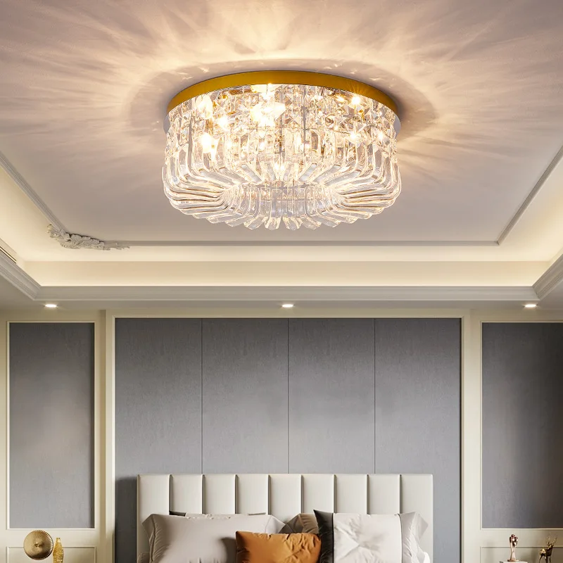 

Modern luxury Led Ceiling Lights Black Gold Room Lamp For Bedroom Living Room Dining Room Kitchen Crystal Ceiling Lamp Hallway