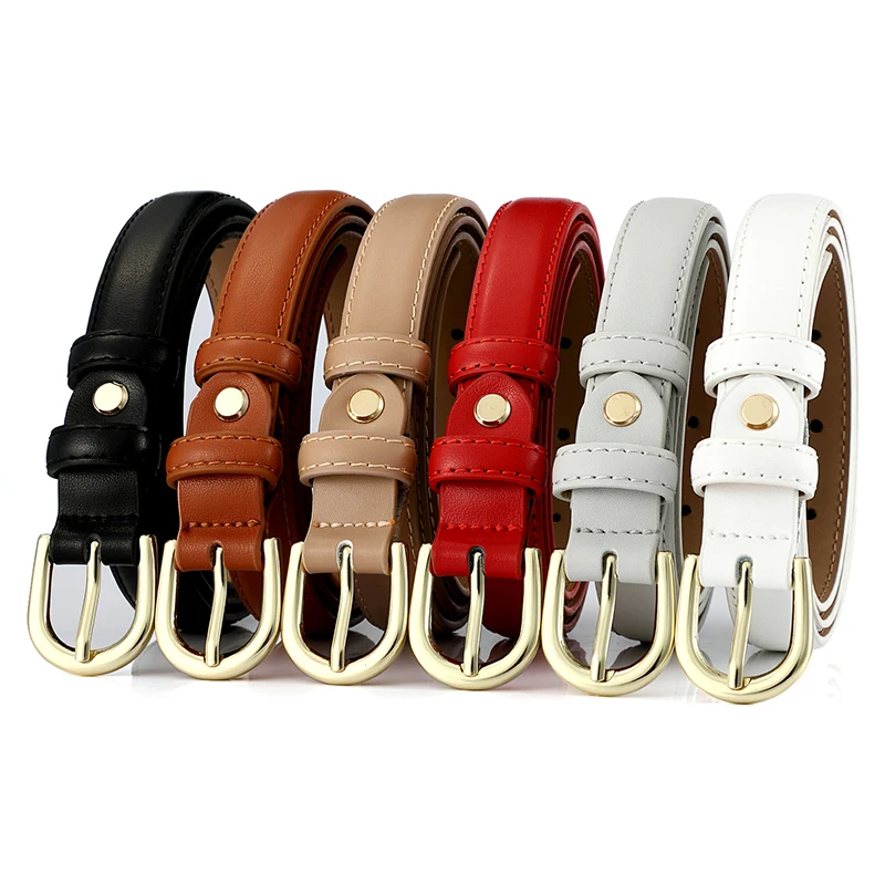 High Quality Fashion Casual Lady Leather Waist Belt All Match Sashes Dresses Blouse Tops Sweater for Women White Red Black Khaki
