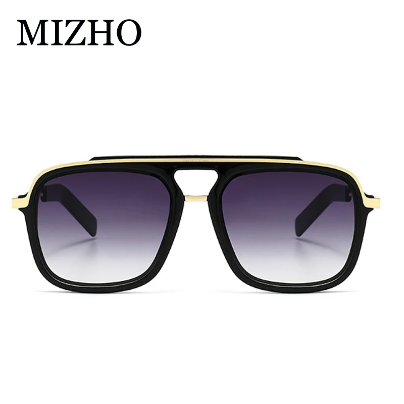 mizho hot tony stark square sunglasses men brand designer retro gradient whole glasses women shades eyewear oculos de sol uv400 free global shipping