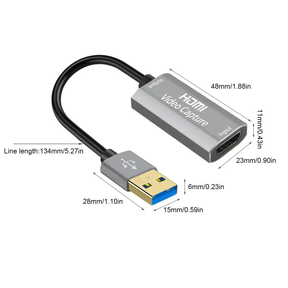 

Video Capture Card USB 3.0 1080P 4K HDMI-compatible Video Grabber Record Box For Macbook PS4 PC Game DVD Camera Recording Live