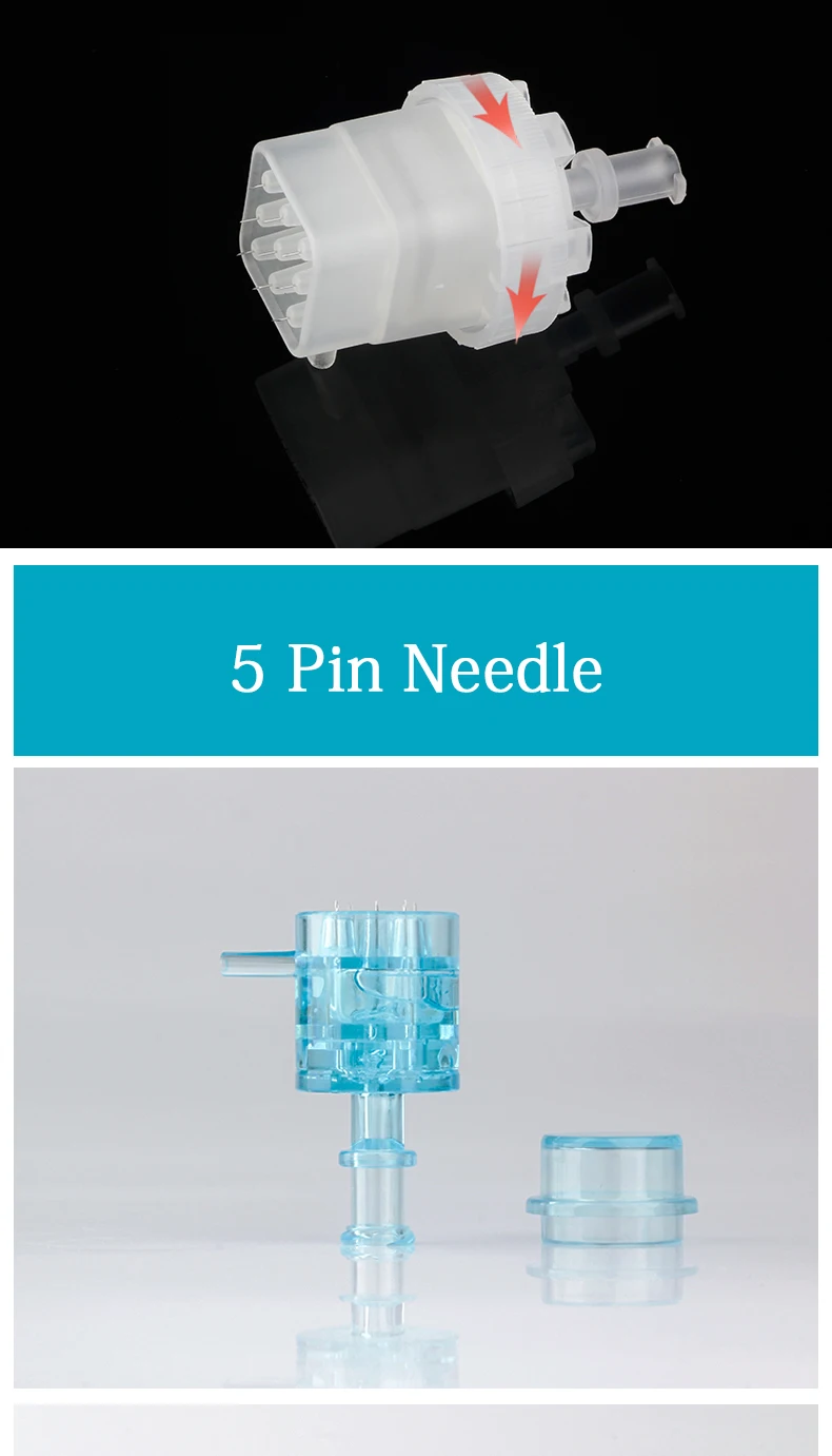 5/9 штифтов одноразовые впрыски pinhead для мезо пистолет, патрон отрицательного давления иглы-наконечники для EZ вакуумной мезотерапии masogun