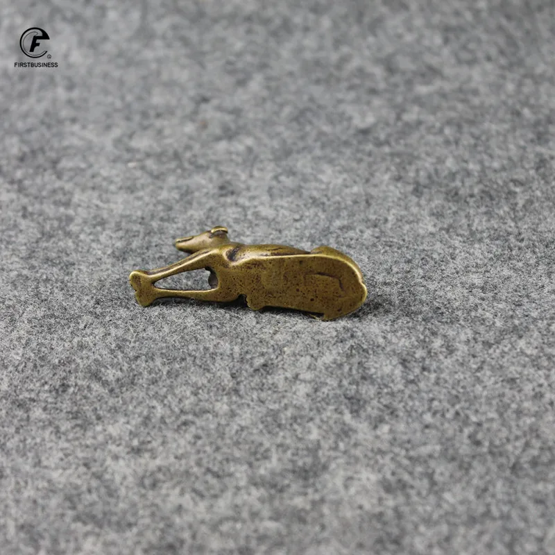 Античная бронзовая статуэтка для собачьего чая домашнего питомца из твердой