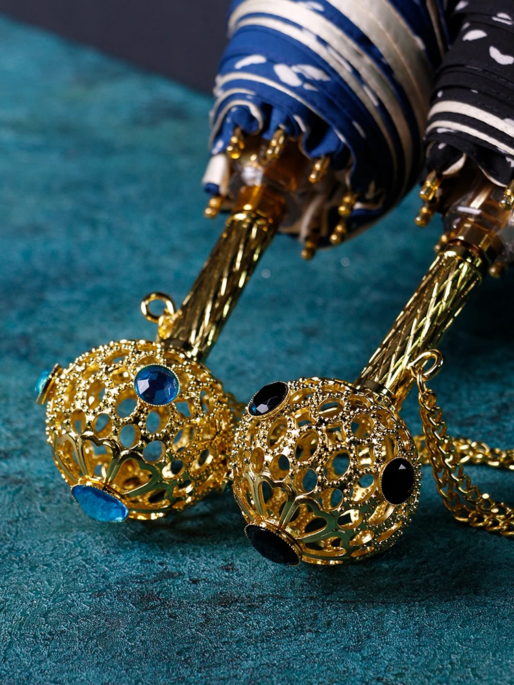 Prezzo Ombrello Pieghevole Di Lusso Sun Beach Moda Grandi Donne Protezione Uv Ombrello Da Lavoro Antivento Guarda Chuva Rain Gear BD50UU