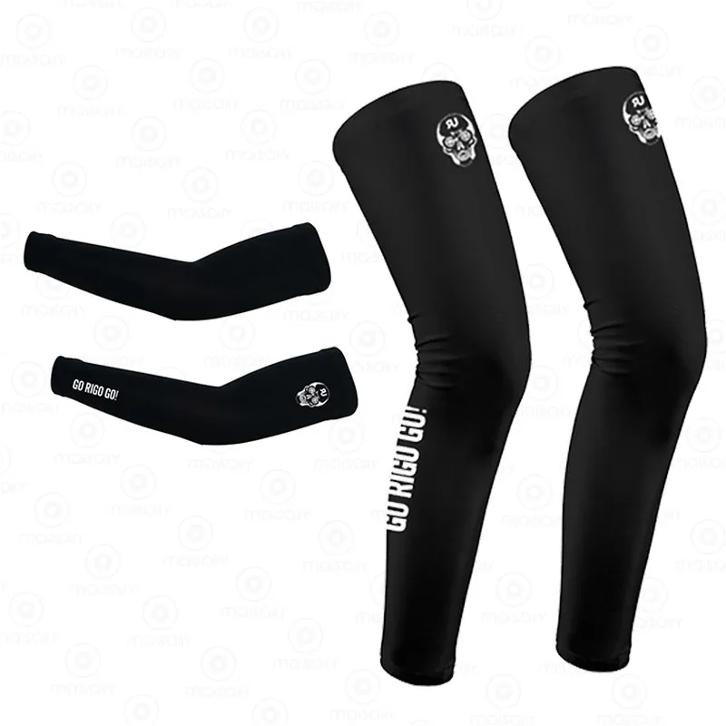 

GO RIGO GO Black White Breathable UV Cycling Running Arm Sleeve Elbow Pad Outdoor Sports Arm Warmer Cooling Arm Leg Sleeve