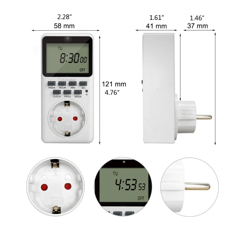 

Outlet Timer, Digital Programmable TimerHeavy Duty Smart Indoor Timer 6XDD