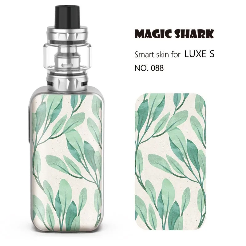 Magic Shark Crystal Skull Leaf Wood Print Snake Flower Stereo Skin Cover Case Sticker Tape for Vaporesso Luxe S | Мобильные телефоны