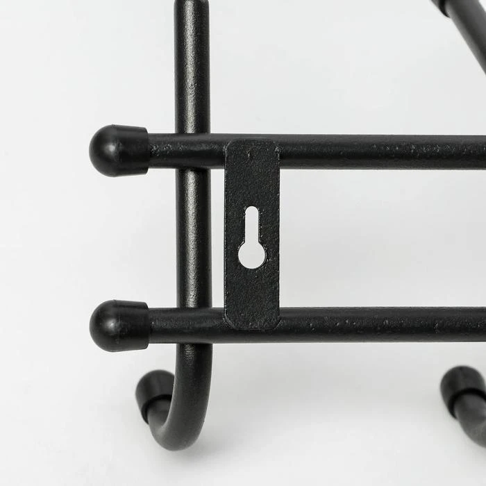 Настенный вешалка с полкой Comfort черный для дома Вешалки для одежды Органайзер для хранения предметов Шкаф для одежды Вешалки для пальто Мебель для гостиной.