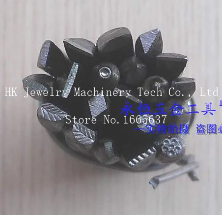 

bracelet metal flower punch stamping set, good hardness and tenacity, number stamping punch