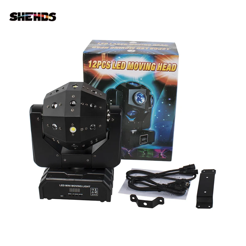 16X3W СВЕТОДИОДНЫЙ футбольный луч и лазерный светильник с движущейся головкой RGBW