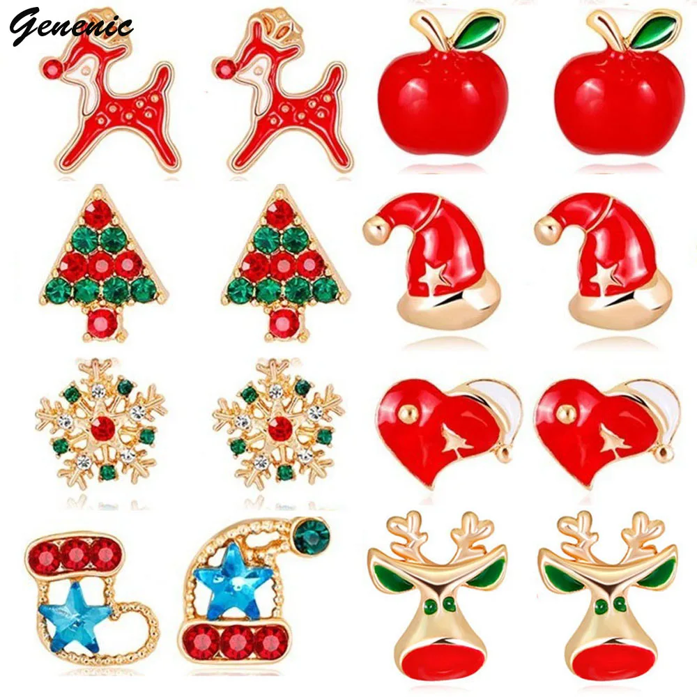 Милый дневной Санта Клаус Снеговик Милая елка колокольчик ювелирные изделия