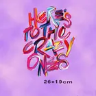 Термонаклейки с разноцветными радужными буквами, 26 х19 см