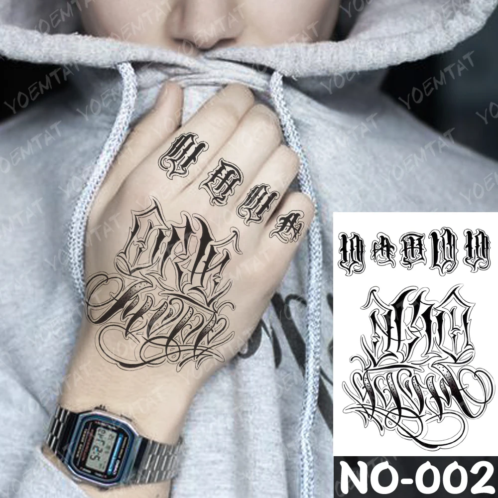 Водостойкая Временная тату-наклейка цвет старая школа искусственная тату