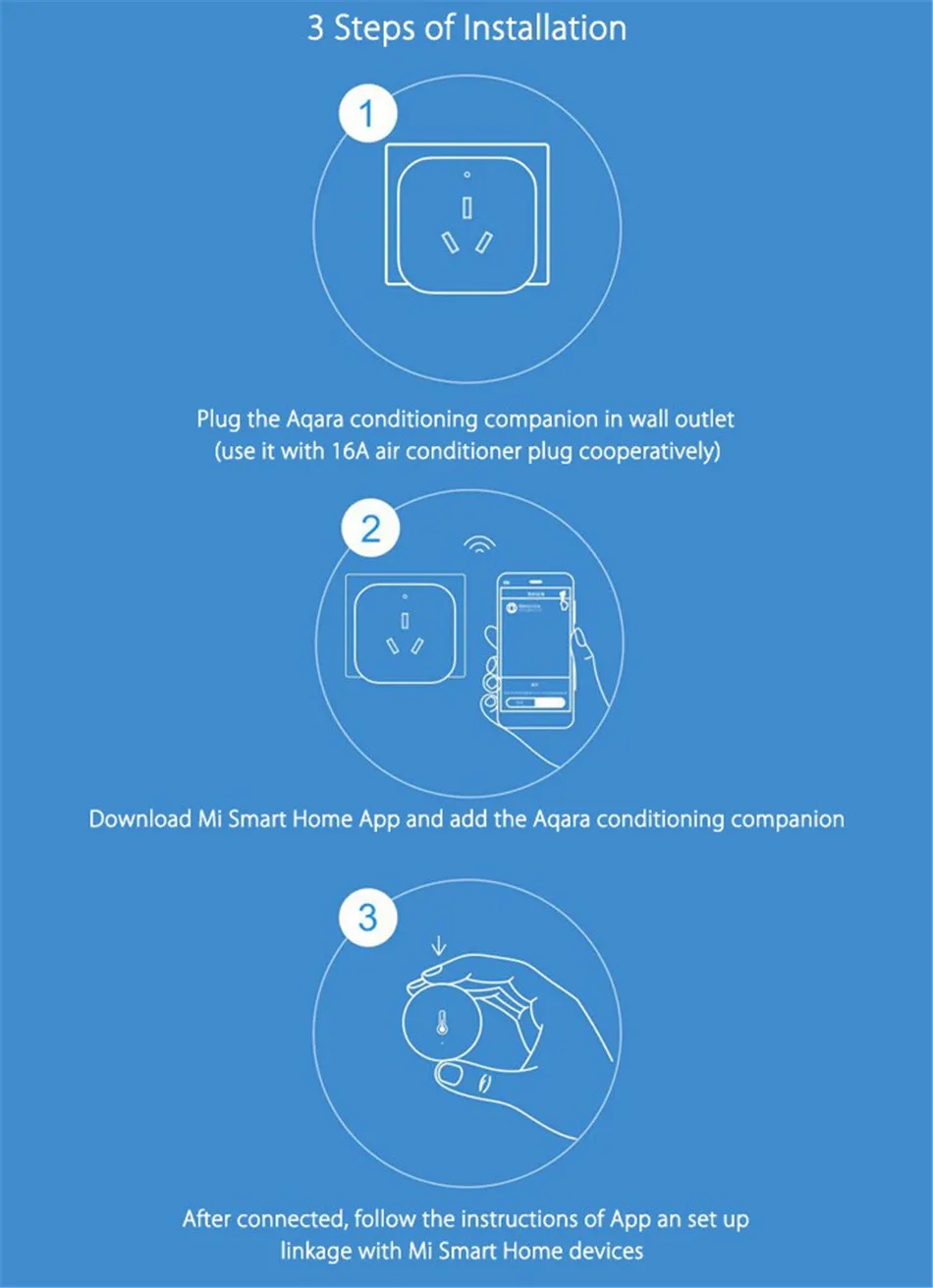 Xiaomi Aqara Gateway Air Conditioning Companion Security Alarm Detection Function Work With Mi Smart Home Kits Work with Zigbee