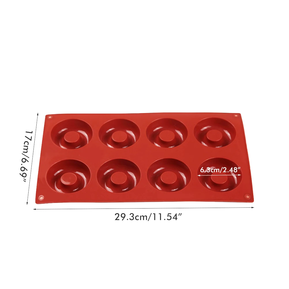 Силиконовая форма для торта 8 ячеек термостойкий пончик формочка печенья мусса