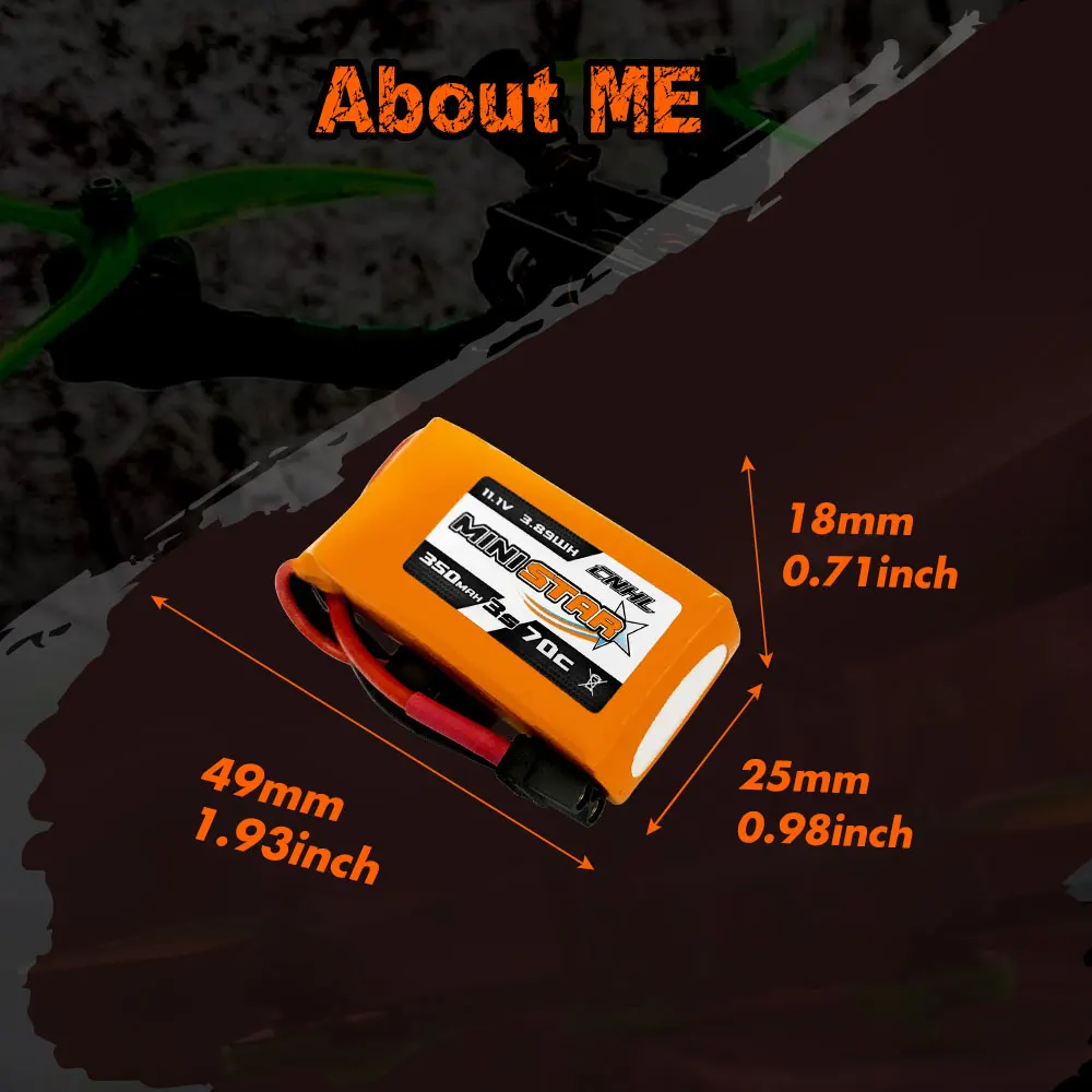 Аккумулятор CNHL Lipo 3S 350 мАч 6 шт. батарея 7 4 В 70C Ministar Series с XT30 для Mini Quad RC FPV дрона