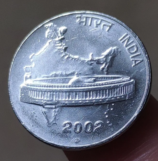 22 мм Индия 2002, настоящая монета, оригинальная коллекция