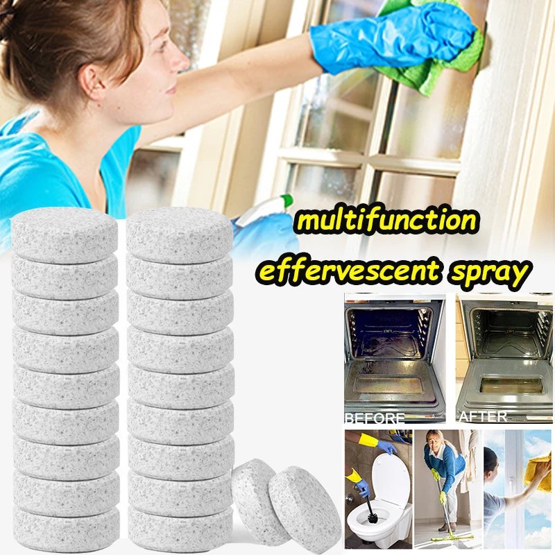 

20PCS Glass Cleaner Multifunctional Effervescent Spray Cleaner Floor Kitchenware Cleaning Shousehold For Kitchen Accessories