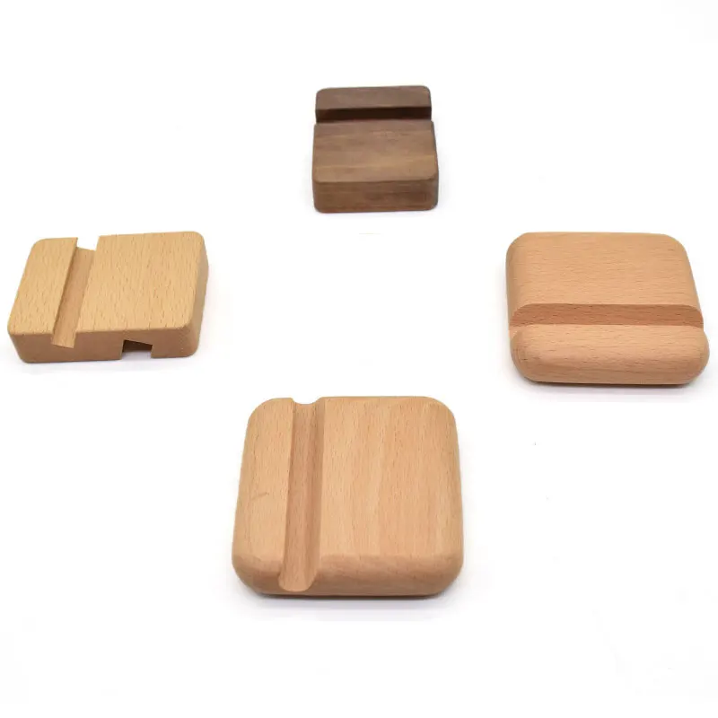 

Universal Portable Solid Wood Cell Phone Racks Desk Stand Holder for Mobile Phone Tablet Home Office Storage Organization