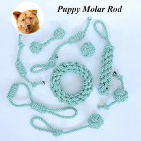 small dog cotton rope resistance bite dog toy molar bite resistant rope knot toy teeth cleaning durable unique chew training toy