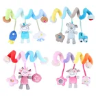 Мягкие детские игрушки 0-12 месяцев, музыкальная детская игрушка на спирали, сенсорная образовательная игрушка для детской кроватки