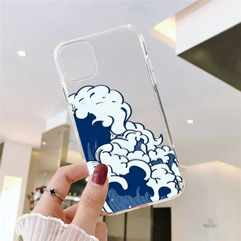 

The Great Wave off Kanagawa japanese Phone Case Transparent soft For iphone 5 5s 5c se 6 6s 7 8 11 12 plus mini x xs xr pro max