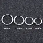 Серьги-кольца из нержавеющей стали с высокой полировкой для мужчин и женщин