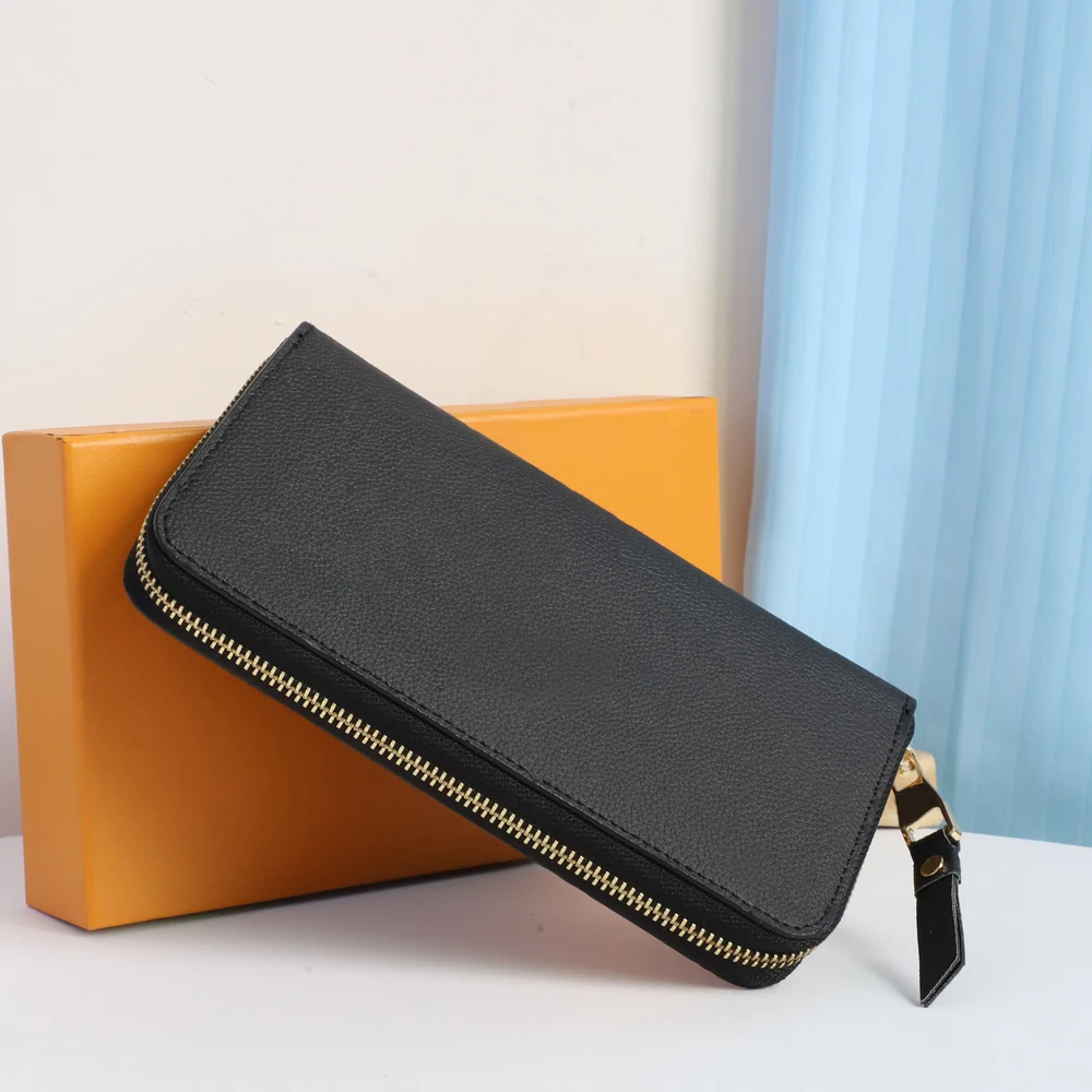 

Дизайнерские кошельки высокого качества для женщин, Длинные кошельки на молнии, кошельки из 100% натуральной кожи, кошелек для хранения неско...