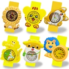 Модные детские часы, милые детские часы с тигромльвом, цифровые наручные часы с мультяшной собакой, часы для мальчиков и девочек, детские часы, подарок на рождевечерние