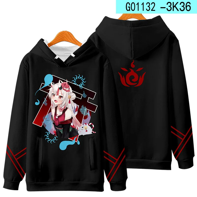 

COOL Hololive Vtuber Nakiri Ayame Cosplay Nijisanji Sasaki Saku 3D Printed Hoodie Jacket Thick Hoodie Plus Size 5XL tops