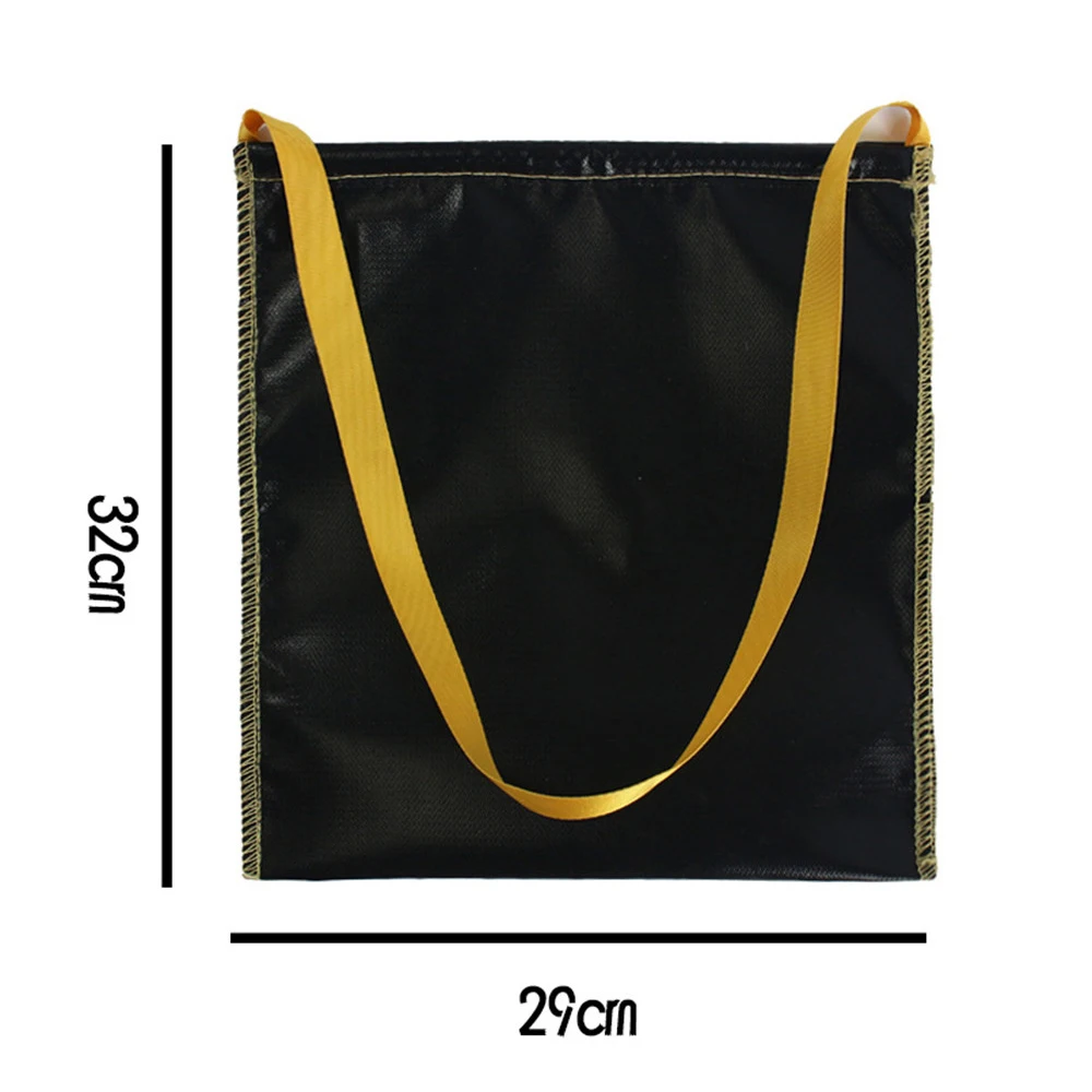 

29x32CM Outdoor Fireproof Bag Silicone Fireproof Magnetic Seal Hand Rope Camping Picnic Bonfire Barbecue Charcoal Storage Bag