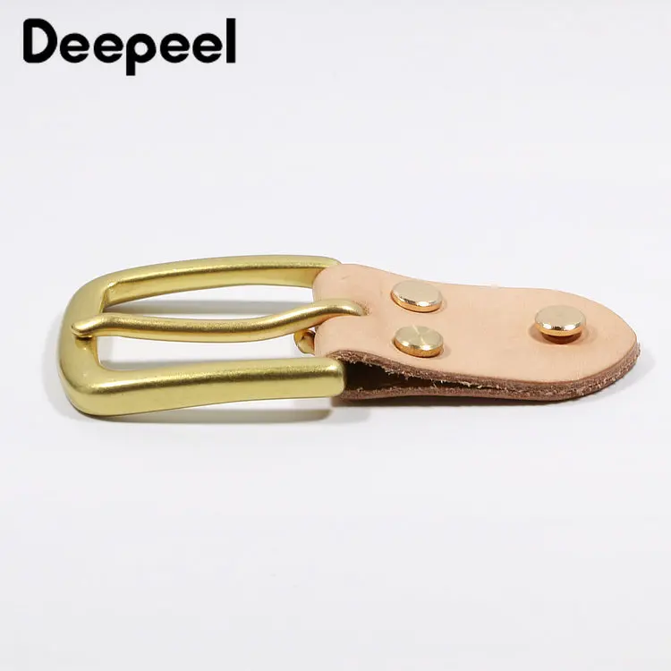 Deepeel1pc 35 мм латунная ретро пряжка унисекс с головкой из чистой меди застежка для