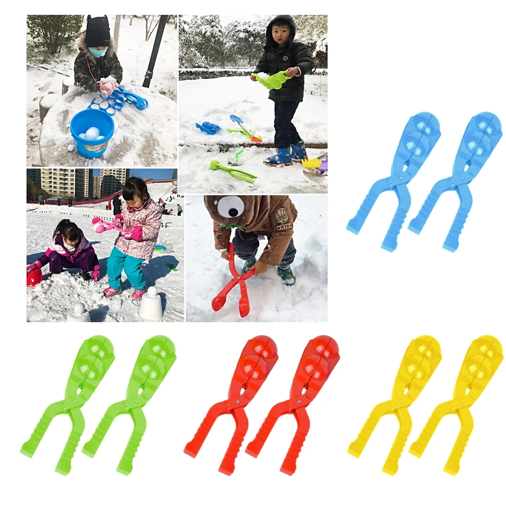 

2pcs/Set Winter Snowball Maker Toys Beach Sand Toys Sand Ball Maker Outdoor Toys Snow Ball Maker Clip for Kids