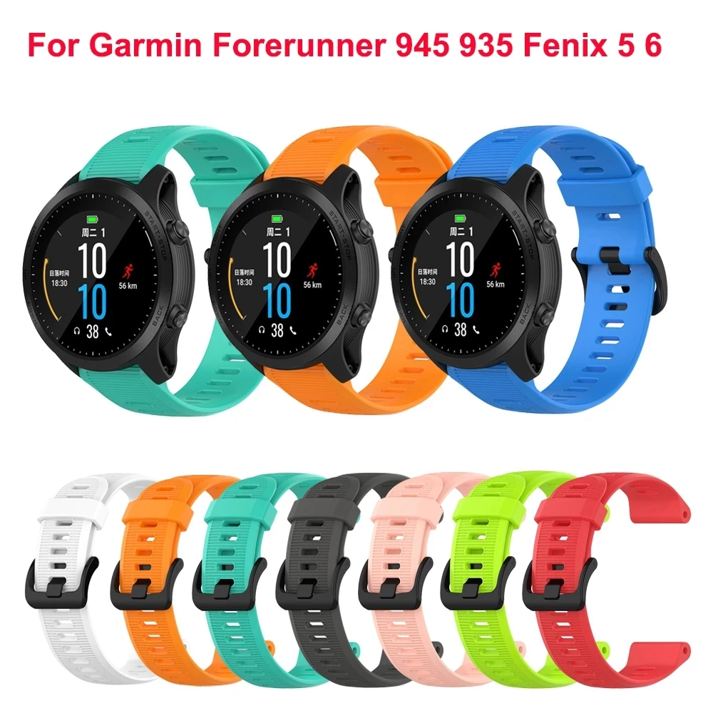 

Silicone Watchband Straps For Garmin Fenix 7 5 Plus 6 6Pro 22mm Bracelet Forerunner 935 945 955 S62 Smartwatch WristBands Correa