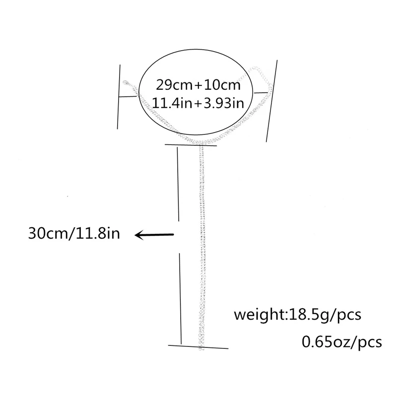 Женское Двухрядное сияющие хрустальные стразы Skute роскошное длинное