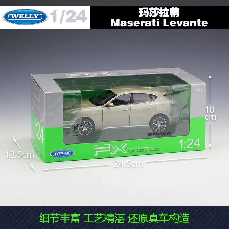

WELLY 1:24 Maserati Levante SUV Alloy Luxury Vehicle Diecast Pull Back Car Goods Model Toy Collection