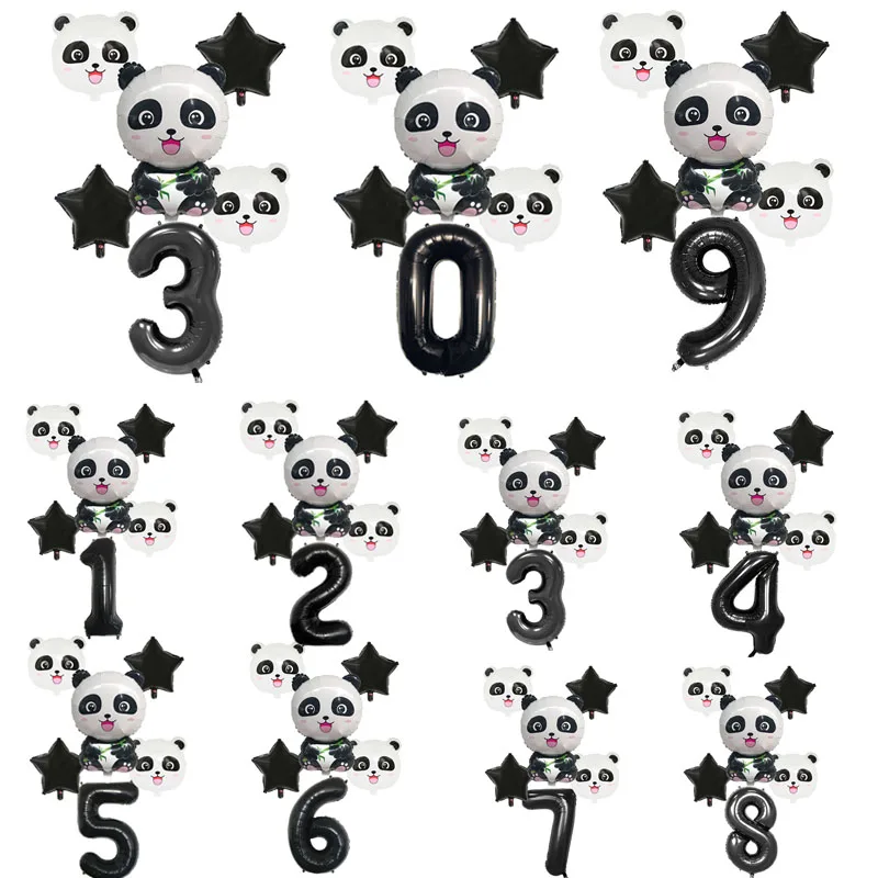 1 комплект милый мультяшный воздушный шар с пандой 32 дюймовые воздушные шары из