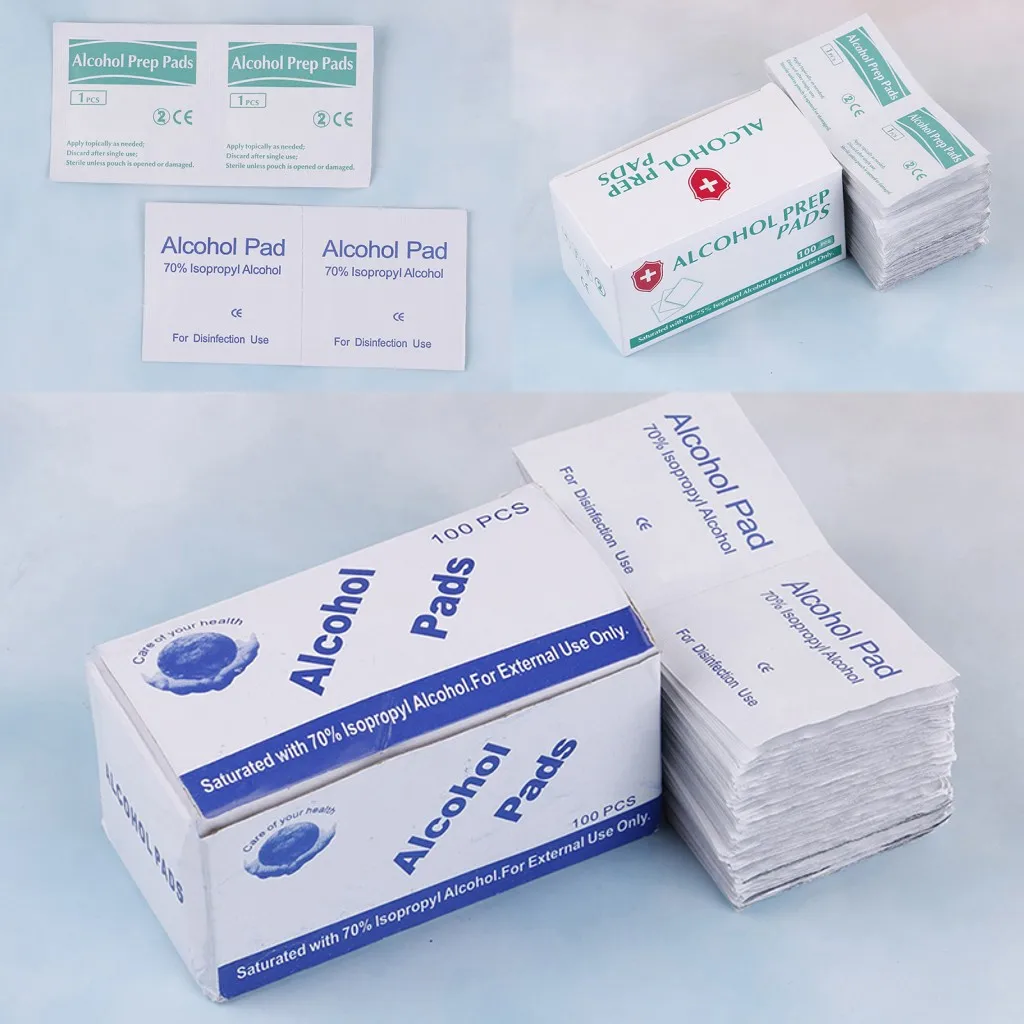 100 шт. с алкоголем замены Pad влажные салфетки для антисептик уход за кожей Чистка