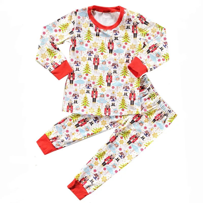 2-8Y Christmas Boy Pajamas Toddler Girls Christmas Pjs Kids Winter Clothes Baby Boys Sleepwear Xmas Grinch Pajamas Set - Цвет: 7  green cuff