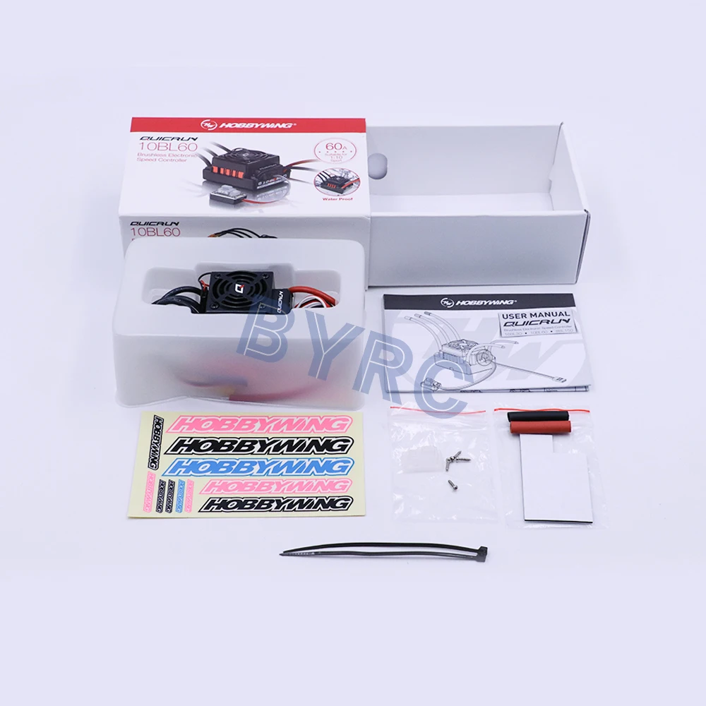 Регулятор скорости двигателя HobbyWing двигатель WP 10BL60 водонепроницаемый 60A