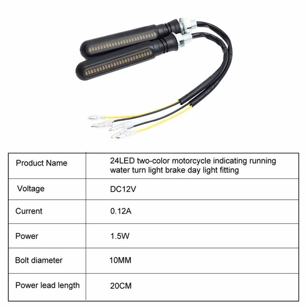 1 пара мотоциклетных поворотников E4 Mark светодиодный мигающий стоп-сигнал задний