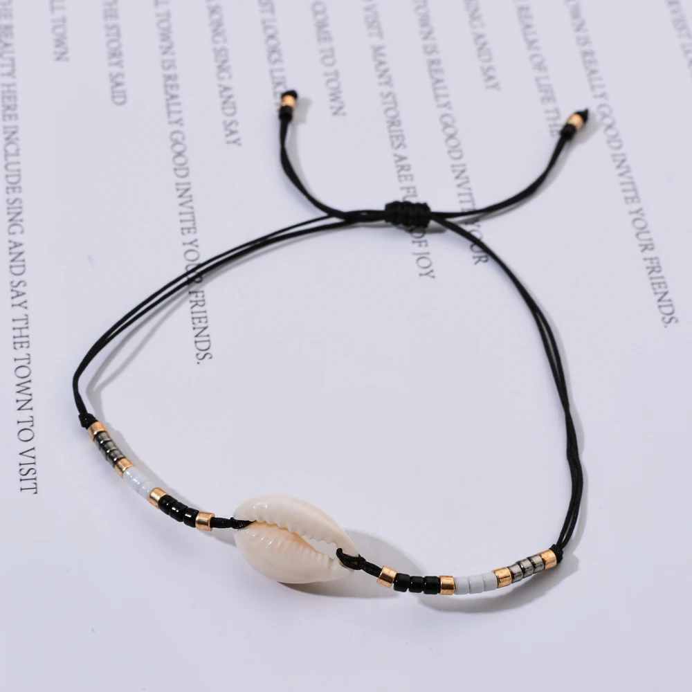 12 шт. богемные браслеты с плетением из натурального ракушка Набор браслетов