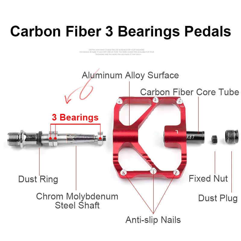 Сверхлегкие велосипедные педали MTB Плоские Педали для горного и шоссейного