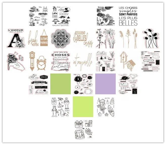 Французские прозрачные штампы для скрапбукинга сделай сам/изготовления