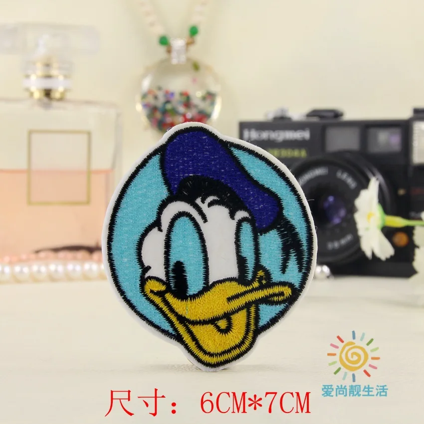 50pcs/lot Embroidery Patches Clothing Decoration Accessories Cute Animals Duck Diy Iron Heat Transfer Applique
