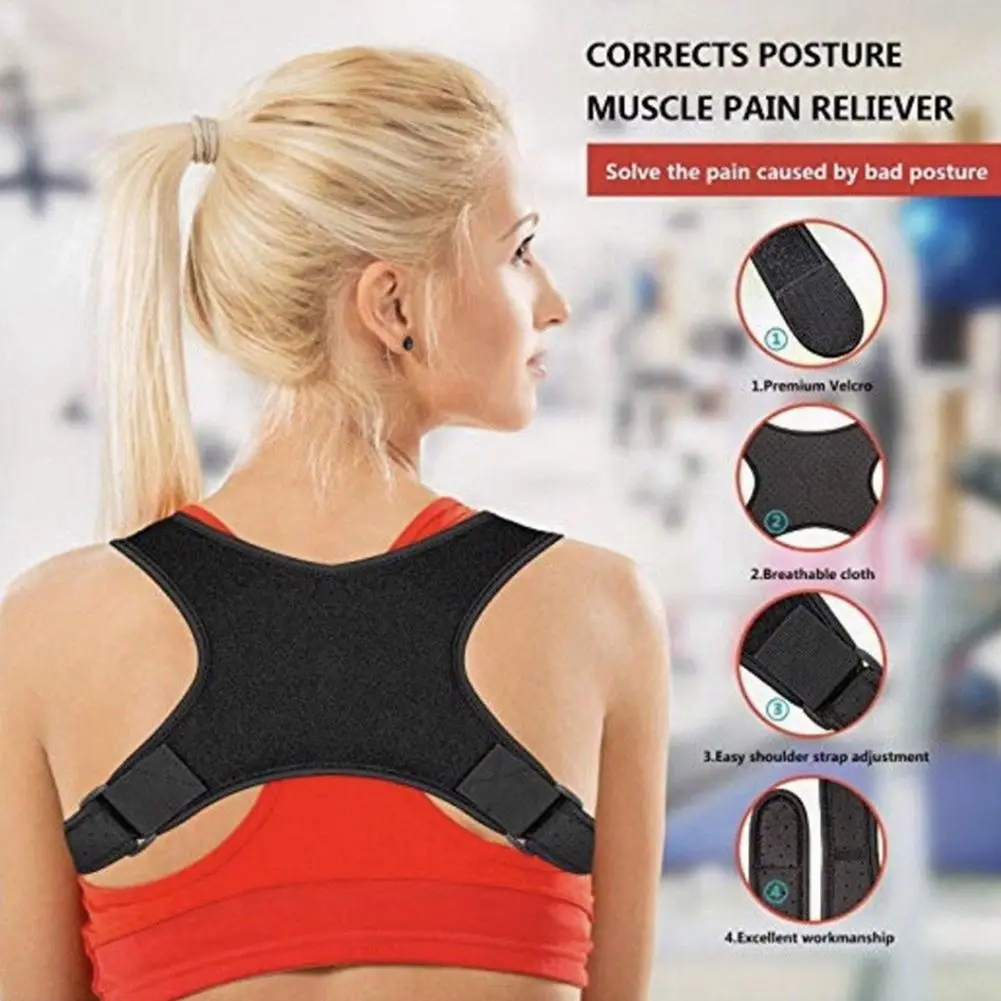 

Adjustable Clavicle Support Brace for Men Women Back Posture Corrector for Bad Posture Improve Shoulder Upper Back
